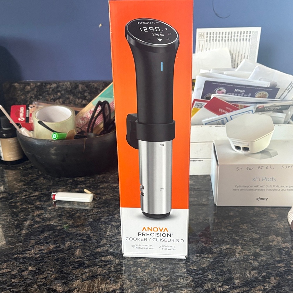 Anova Precision Cooker 3.0 Sous Vide Immersion Circulator - Black/Silver